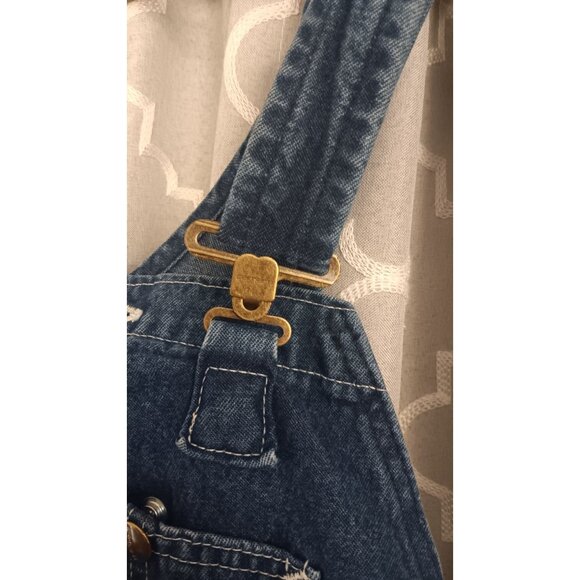 Carhartt Loose Fit 42x32 Blue Denim Carpenter Outdoor Work Farmer Overalls - Picture 3 of 8